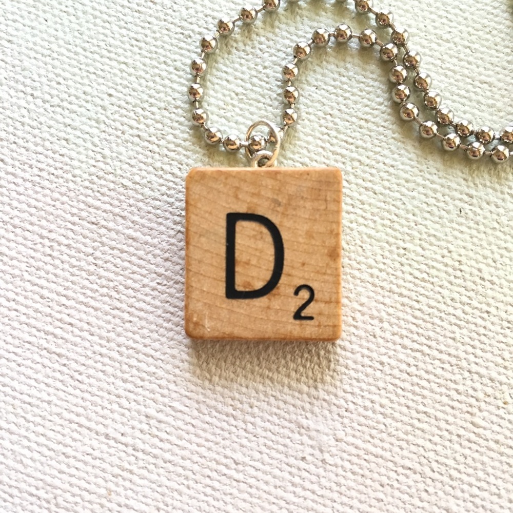 1953 Letter “D” Scrabble® Tile Pendant Necklace